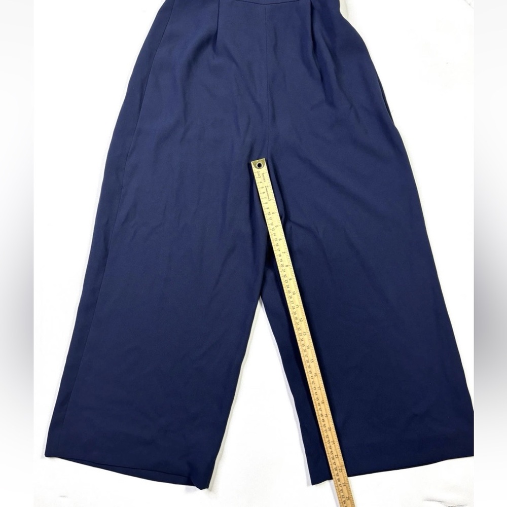J.Crew Jumpsuit Women’s 0 Navy Sleeveless Ruffle Baggy - Picture 4 of 13